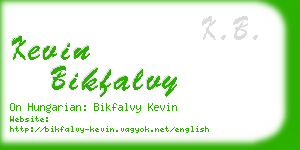 kevin bikfalvy business card